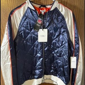 NEW! Women's Chicago Bears WEAR By Erin Andrews Quilted Bomber Jacket XL NFL